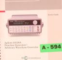 Agilent-Agilent 33120A, Generator Service Parts and Schematics Manual 1999-33120A-01